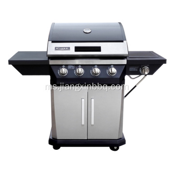 4-Burner Nature Gas BBQ dengan Pembakar Sisi